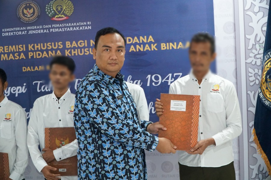 671 Warga Binaan Rutan Dumai Terima Remisi Khusus Idul Fitri 1446 H/ 2025 M