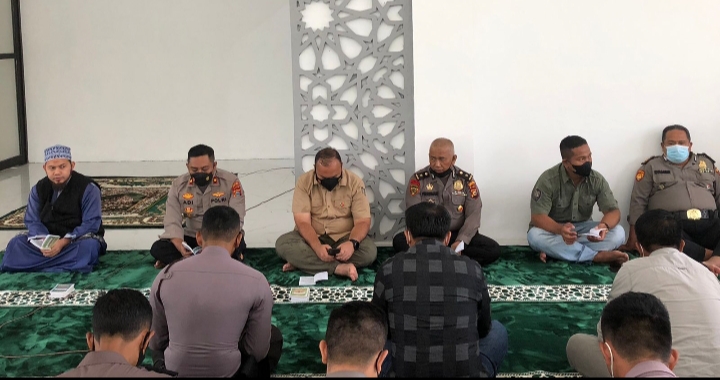 Polres Rokan Hulu Melakukan Kegiatan Binrohtal Di Masjid Al Wahid