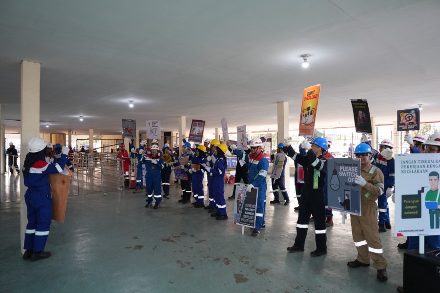 Kampanyekan Budaya Kerja Aman dengan Cara Kreatif Sebelum Masuk Area Operasi, Kilang Pertamina Dumai Laksanakan SLP 4.0