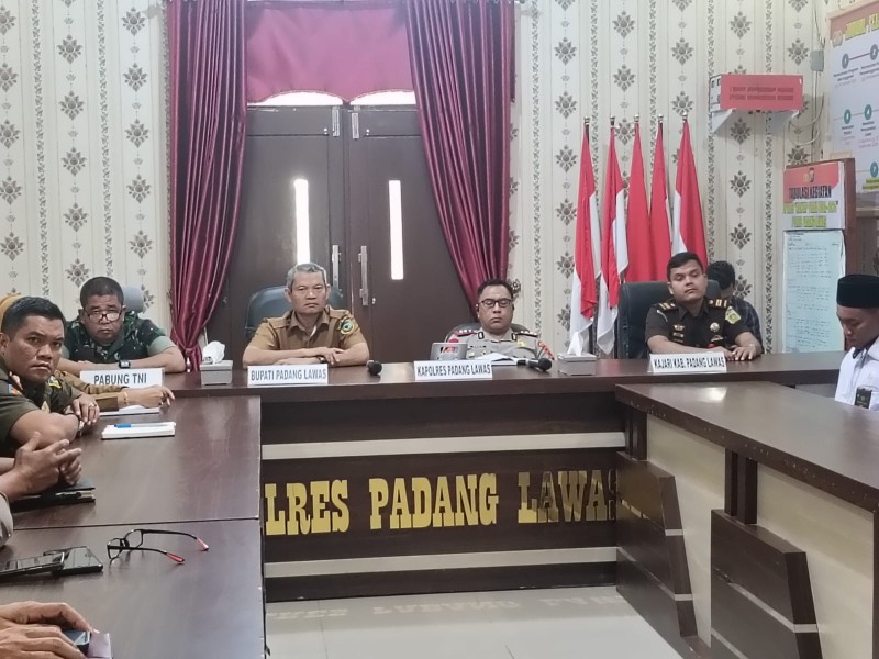Rakor Lintas Sektoral Persiapan Ops Ketupat dan Pengamanan Idul Fitri di Wilayah Hukum Polres Palas