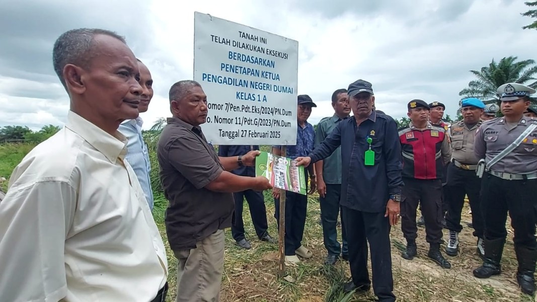 Sah, RA Murniati Pemilik Obyek Tanah Seluas 6.203 M² di Mundam Usai di Eksekusi Pengadilan Dumai