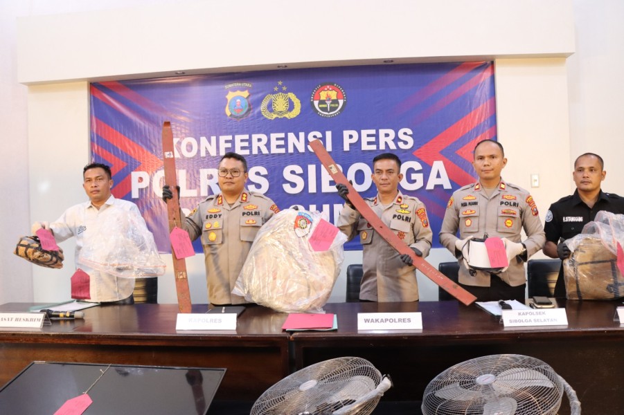Polres Sibolga Ungkap Dua Kasus Curat, Enam Tersangka Diamankan