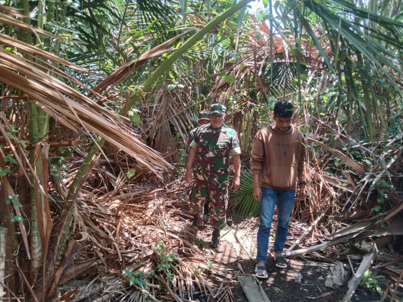 Penyampaian Babinsa Koramil 06 Merbau Terkait Sanksi Hukum Bagi Pelaku Pembakar Hutan dan Lahan