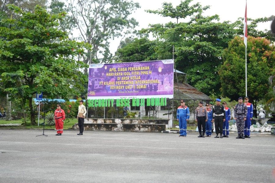Gelar Apel Siaga, Kilang Pertamina Dumai Perkuat Keamanan Operasional Jelang RAFI 2025