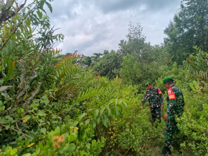 Cegah Karhutla, Babinsa Koramil 06/Merbau Sosialisasikan Bahaya Pembakaran Lahan