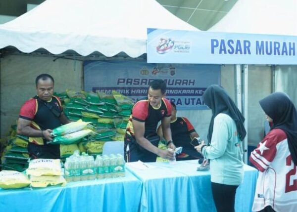 Semarak Bhayangkara ke-80, Polda Sumut Hadirkan Layanan Sosial dan Kepedulian Nyata untuk Masyarakat di CFD Medan