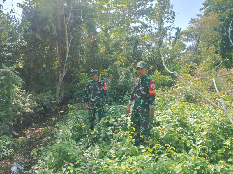 Babinsa Koramil 06/Merbau Ajak Warga Hindari Membakar Lahan