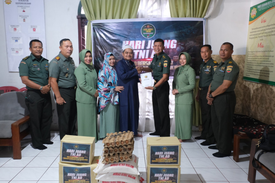 Kodim 0320/Dumai Tebar Semangat di Hari Juang TNI AD Kepada Veteran dan Masyarakat Dumai