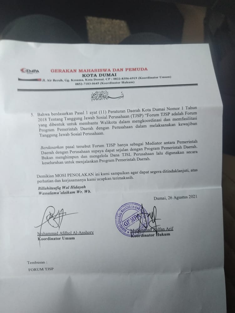 GEMPA Nyatakan MOSI PENOLAKAN Terhadap Pembangunan Islamic Center Dumai