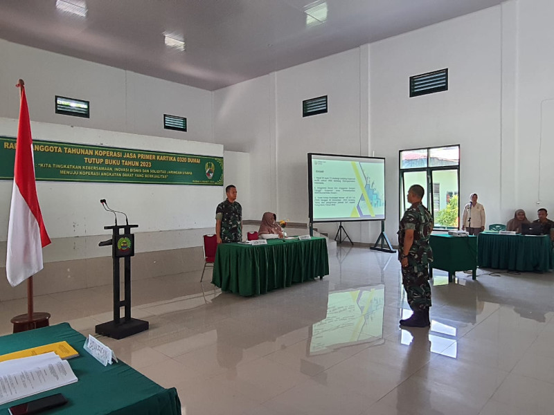 Dandim 0320/Dumai Membuka Secara Resmi RAT Koperasi Primer Kodim 0320/Dumai