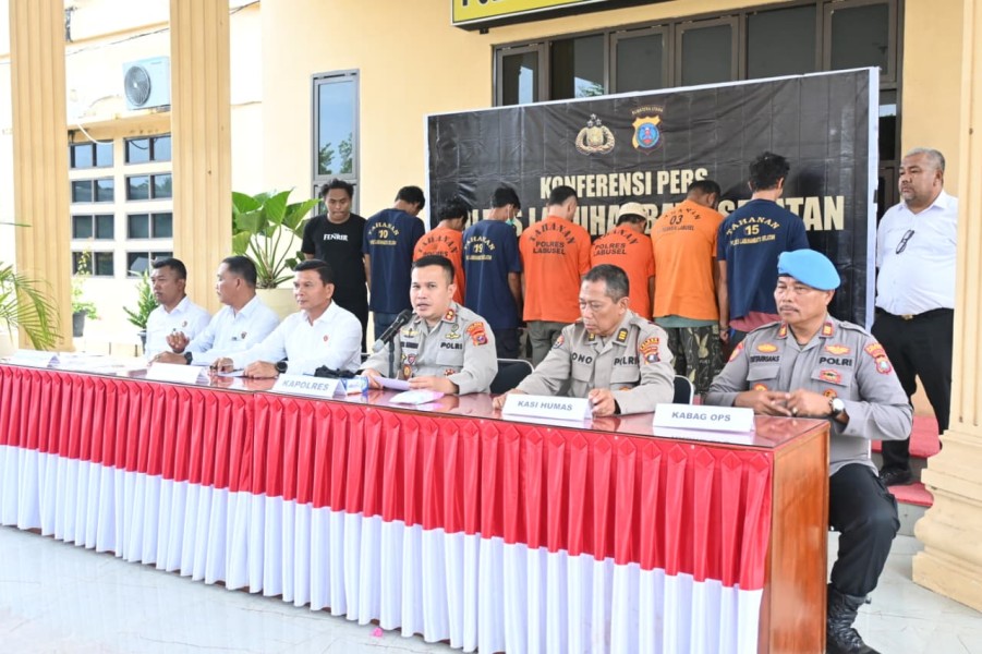 Ops Kancil Toba 2025, Polres Labusel Tangkap 8 Pelaku Curanmor, Sita 15 Motor