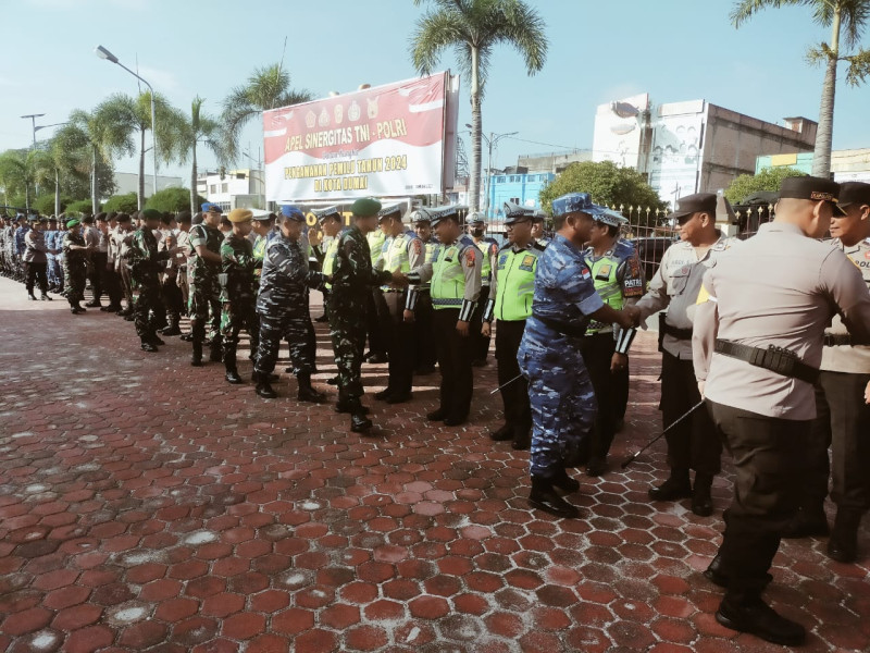 Pastikan Pemilu 2024 Berjalan Damai, TNI Polri Gelar Apel Sinergitas