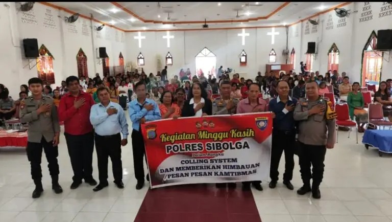 Polres Sibolga Gelar Minggu Kasih di GKII Sibolga, Sampaikan Pesan Kamtibmas kepada Jemaat