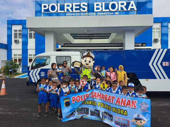 Polres Blora Edukasi Tertib Berlalu Lintas Mulai Usia Dini