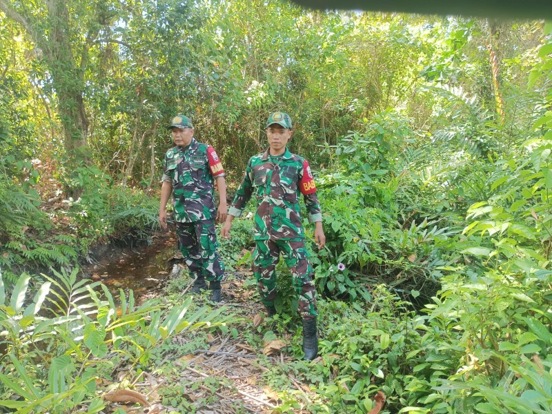 Babinsa Koramil 06/Merbau Tegaskan Pentingnya Patroli Cegah Karhutla