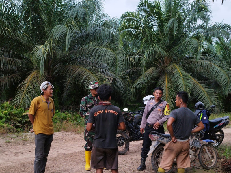 Patroli Hutan dan Sosialisasi Cegah Karhutla Dilakukan Babinsa Serda Miftah