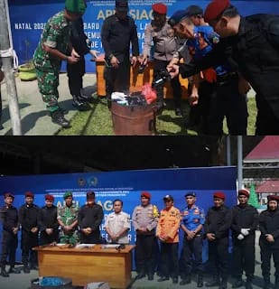 Akhir Tahun, Lapas Pasir Pangarayan Gelar Apel Siaga Nataru dan Pemusnahan Barang Bukti