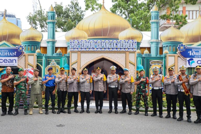 Wakapolda Sumut Cek Pos Terpadu Operasi Ketupat Toba 2026 di Lapangan Merdeka Medan