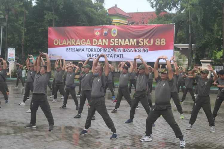Sinergitas TNI-Polri di Wilayah Kabupaten Pati Kembali Dipertontonkan