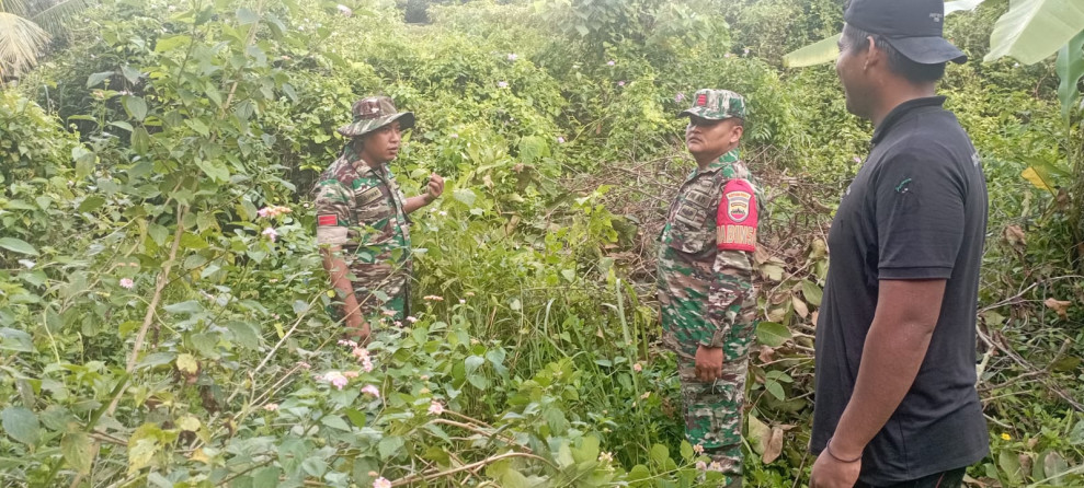 Patroli dan Sosialisasi Babinsa Koramil 06 Merbau di Desa Bagan Melibur