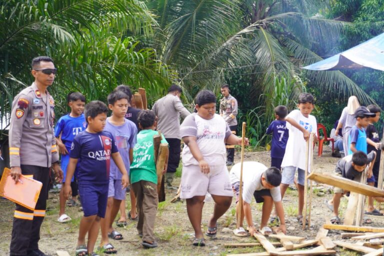 Polsatwa K-9 Polda Sumut Hadirkan Trauma Healing untuk Anak Korban Banjir di Batang Toru