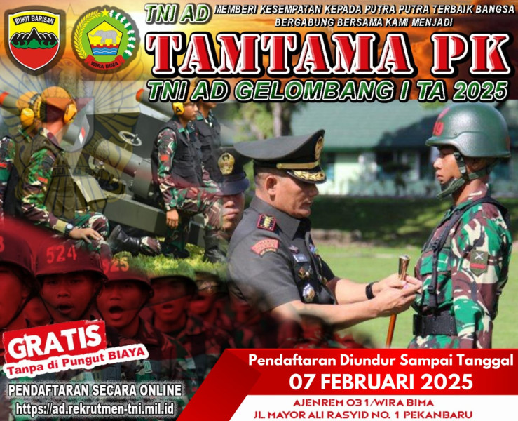 Kesempatan Bagi Masyarakat Yang Ingin Berkarir Sebagai Prajurit TNI AD, Berikut Syarat-syaratnya