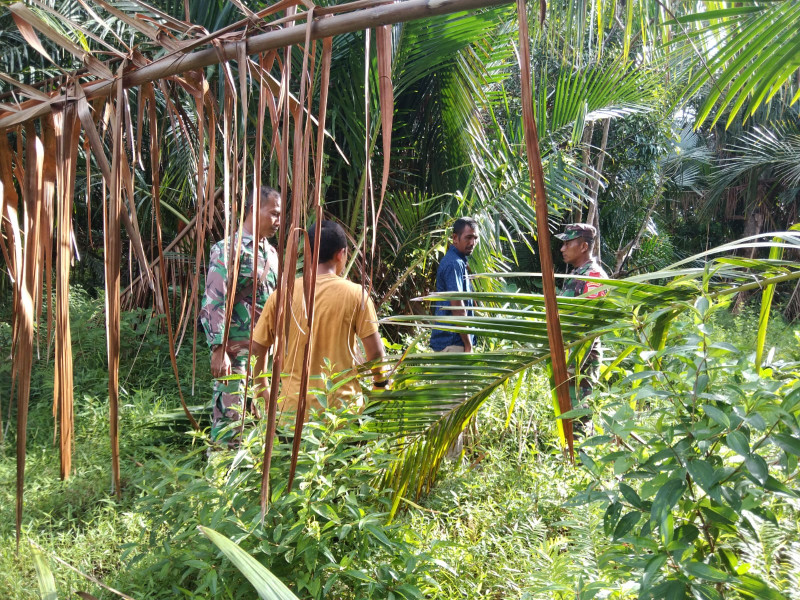 Babinsa Koramil 06/Merbau Sosialisasikan Bahaya Membakar Lahan di Desa Kudap