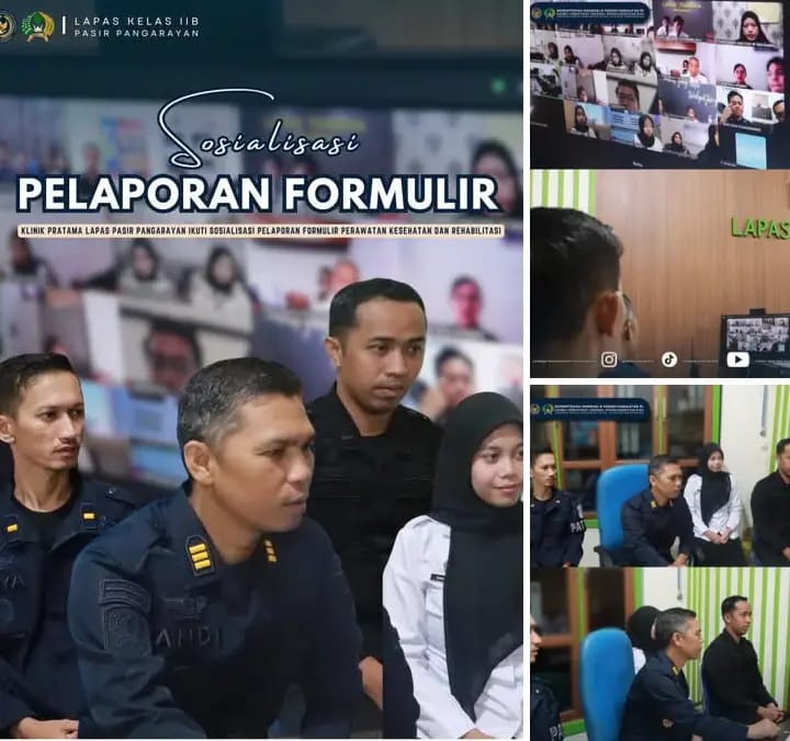 Lapas Pasir Pengaraian Standarisasi Pelaporan Kesehatan dan Rehabilitasi Warga Binaan Lewat Sosialisasi Virtual