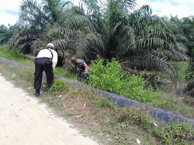 Babinsa Koramil 01/Dumai Pantau Jalur Pipa Minyak PT PHR