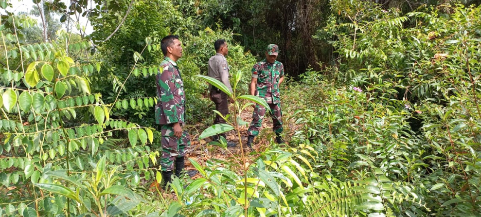 Pastikan Masyarakat Mengerti Bahaya Karhutla, Babinsa Koramil 06 Merbau Melaksanakan Patroli