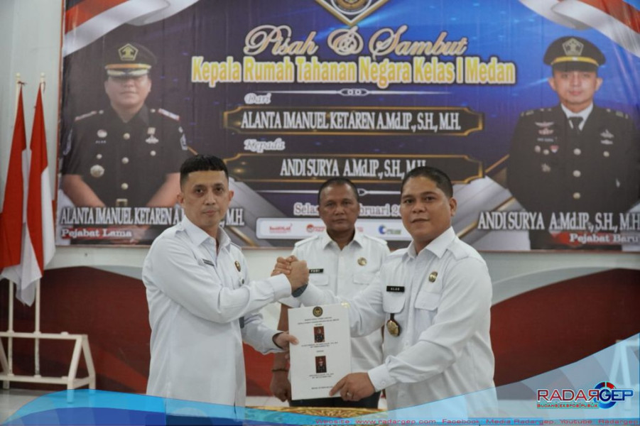 Rutan Kelas I Medan Gelar Sertijab dan Pisah Sambut Pimpinan