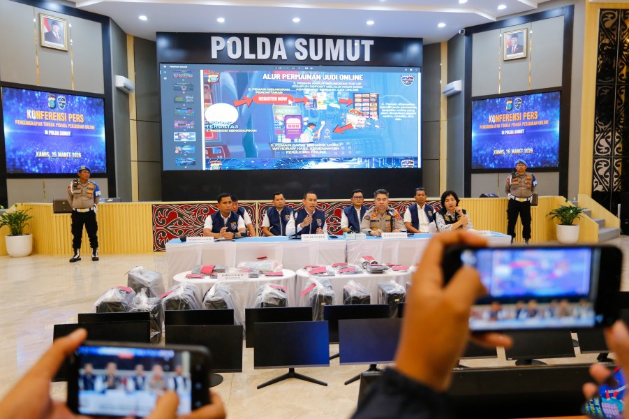 Polda Sumut Bongkar Judi Online Jaringan Kamboja, 19 Tersangka Ditangkap dari Dua TKP di Medan