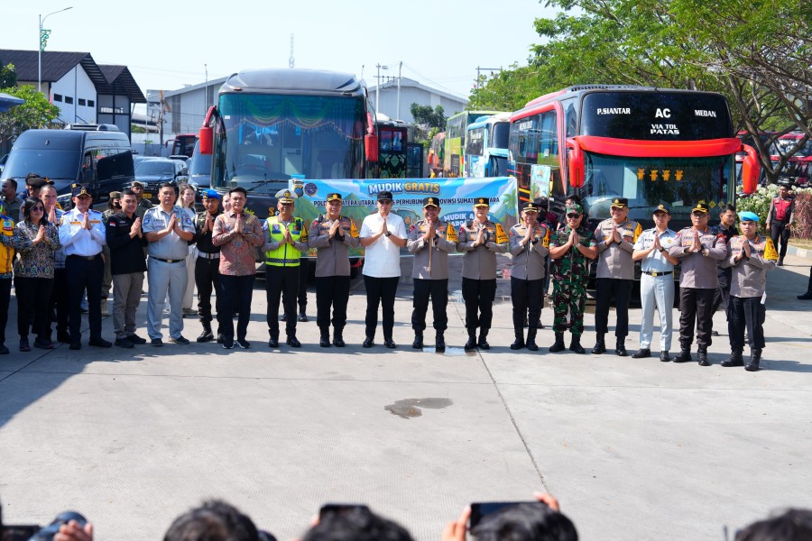 Polda Sumut Berangkatkan 192 Pemudik dalam Program Mudik Gratis Presisi 2026