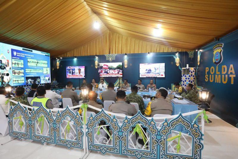 Kapolda Sumut Dampingi Kapolri Pimpin Pemantauan Nasional Malam Takbiran dari Medan