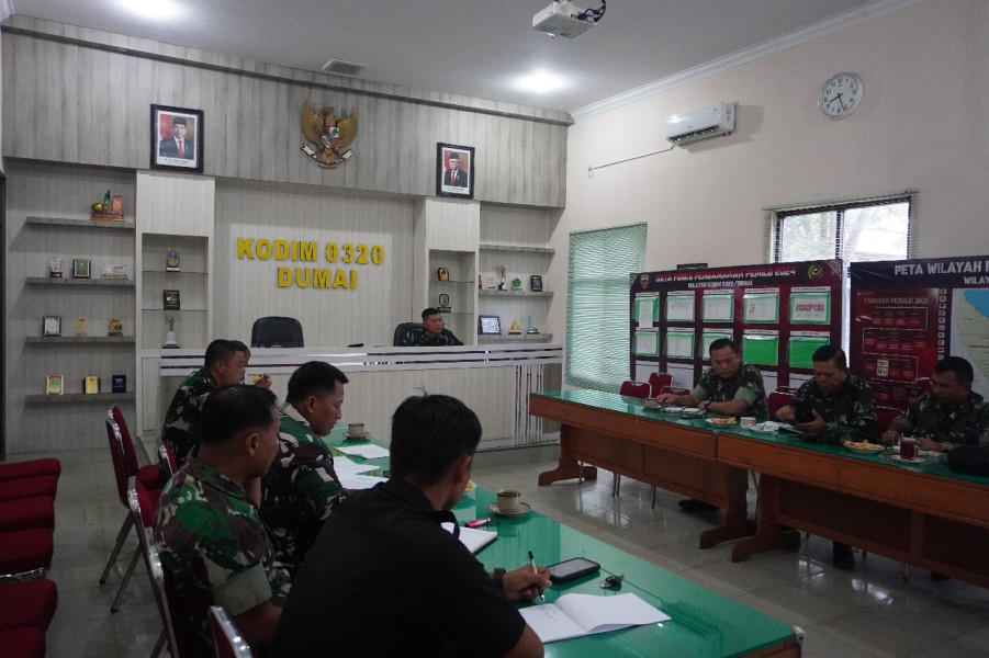 Jelang Pelaksanaan Penanaman Mangrove, Kodim 0320/Dumai Lakukan Persiapan Dengan Melaksanakan Rapat Koordinasi