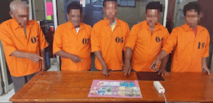 Asik Main Judi Song Di Warung, 5 Pelaku Diamankan Polsek Tapung