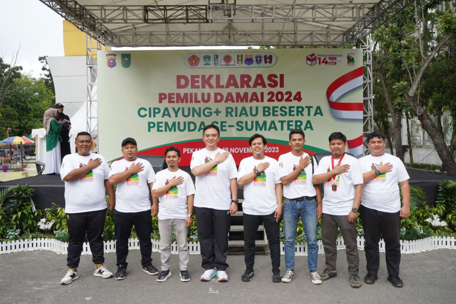 Kelompok Mahasiswa Dan Pemuda Cipayung Plus Provinsi Riau Menggelar Deklarasi Pemilu Damai