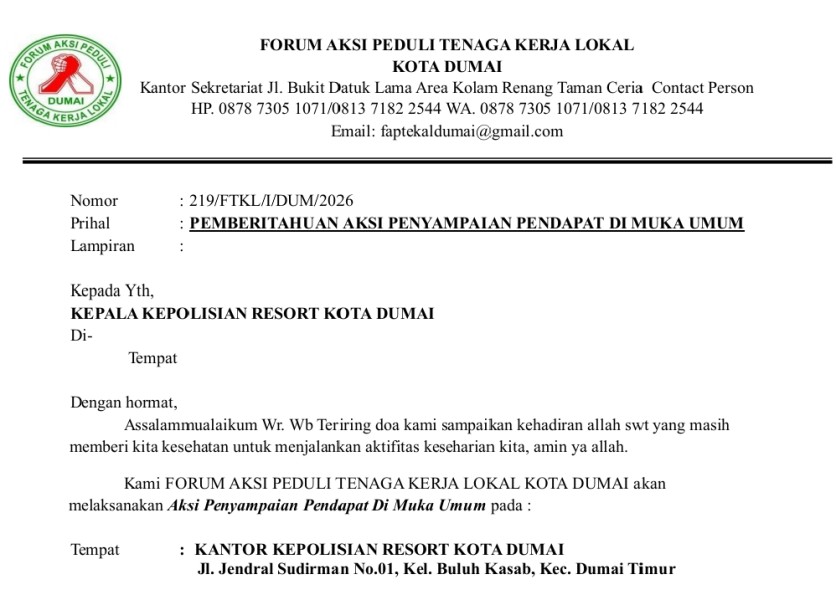 Tuntut Kekurangan Upah Lembur, Ismunandar Minta Kapolres Dumai Segera Proses Hukum Empat Terlapor