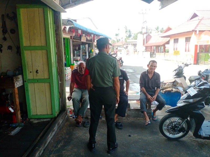 Suasana Akrab Warnai Kegiatan Komsos Koramil 06/Merbau di Teluk Belitung