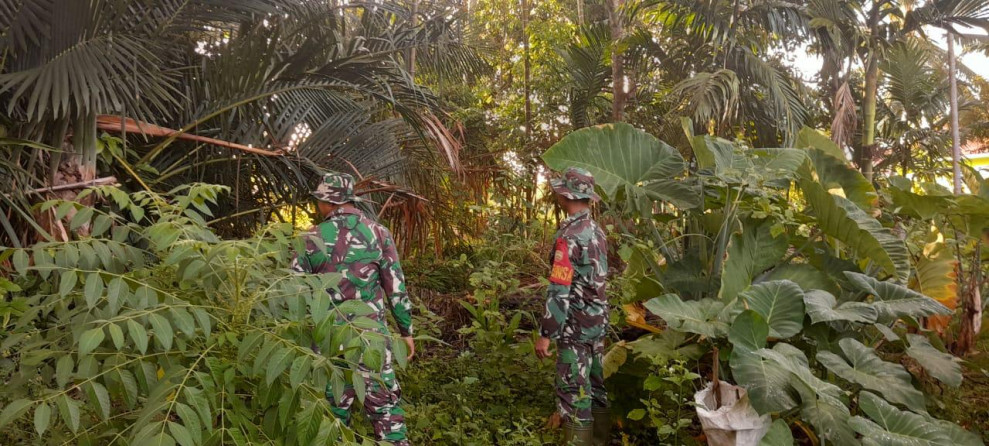 Patroli Babinsa dan Komsos, Langkah Konkret Cegah Karhutla di Desa Renak Dungun
