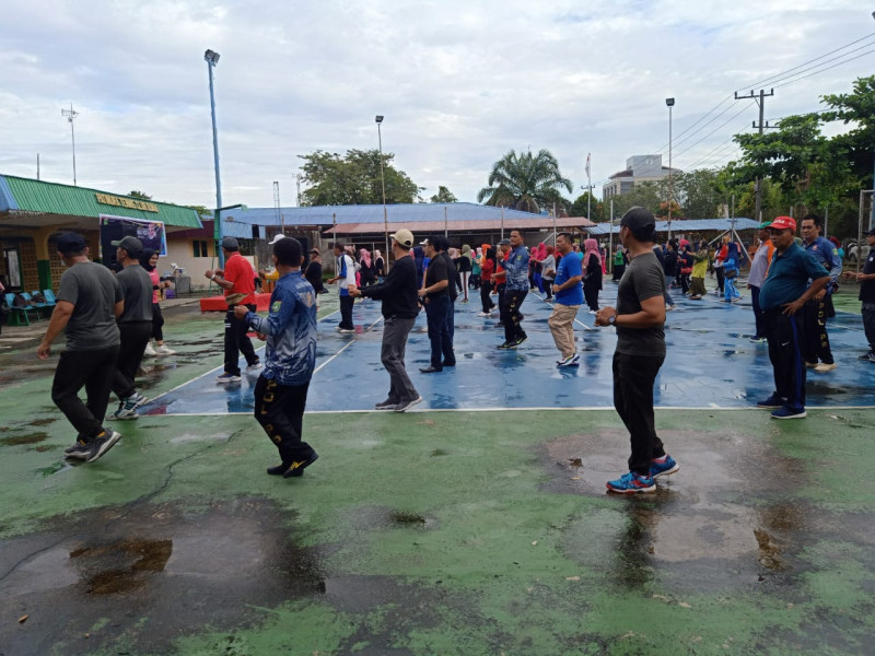 Bertempat di Lapangan Tenis, Peltu Wawan Turut Ikut Memeriahkan Kegiatan Sempena Hari Jadi Kecamatan Dumai Kota