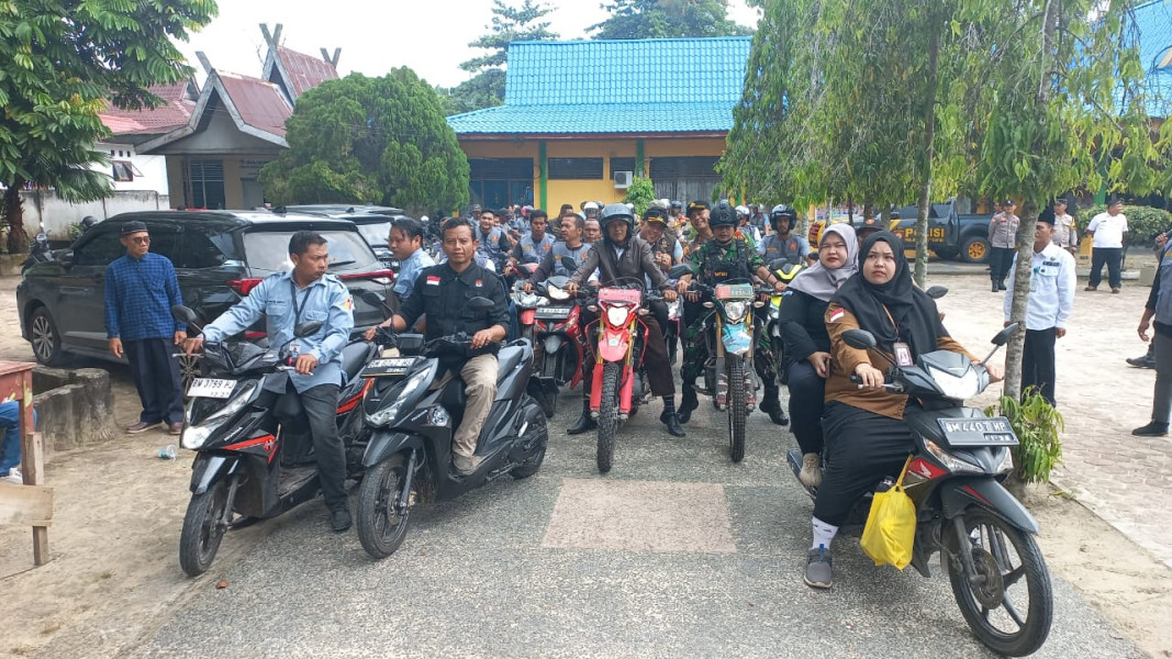 Upacara Persiapan Pemilu Damai 2024 Dihadiri Oleh Kapten Inf Syuar Hendri