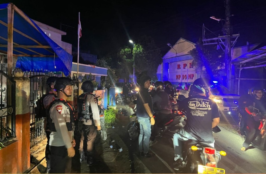 Brimob Polda Sumut Hadir di Tengah Malam, Patroli Gabungan KRYD Persempit Ruang Gerak Pelaku Kejahatan Jalanan