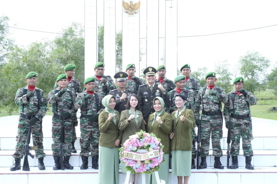 Kodim 0320/Dumai Laksanakan Doa Bersama di Makam Pahlawan Dalam Rangka HUT TNI