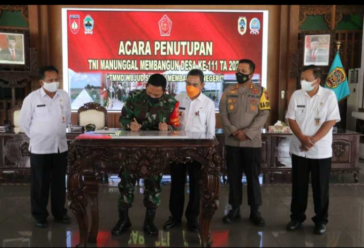 Bupati Pati Resmi Tutup TMMD Regular Ke 111 Tahun 2021 di Pendopo Kabupaten 