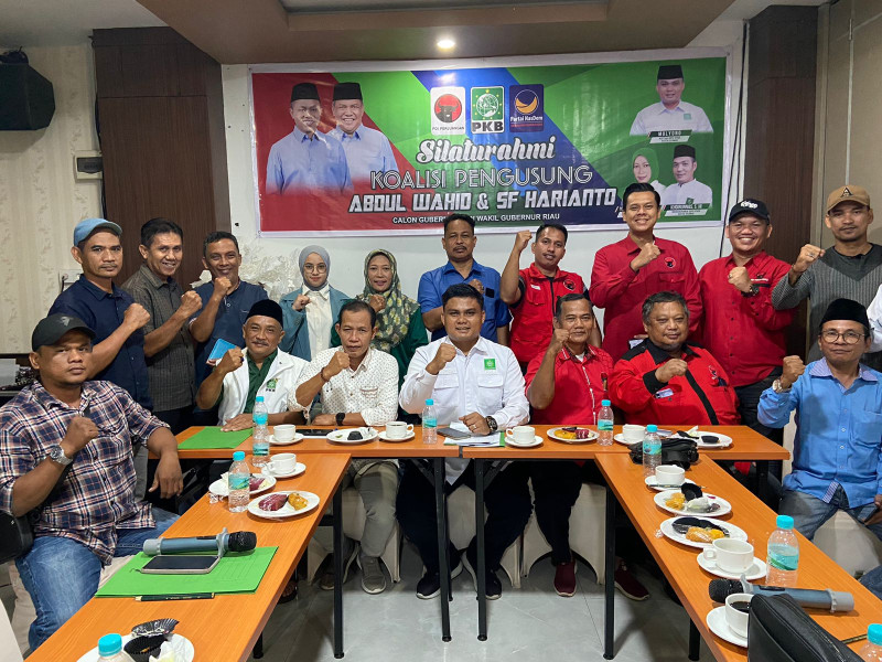 GERAK CEPAT PKB DPC KOTA DUMAI GELAR RAPAT BERSAMA KOALISI PARTAI PENGUSUNG ABDUL WAHID - SF. HARIANTO