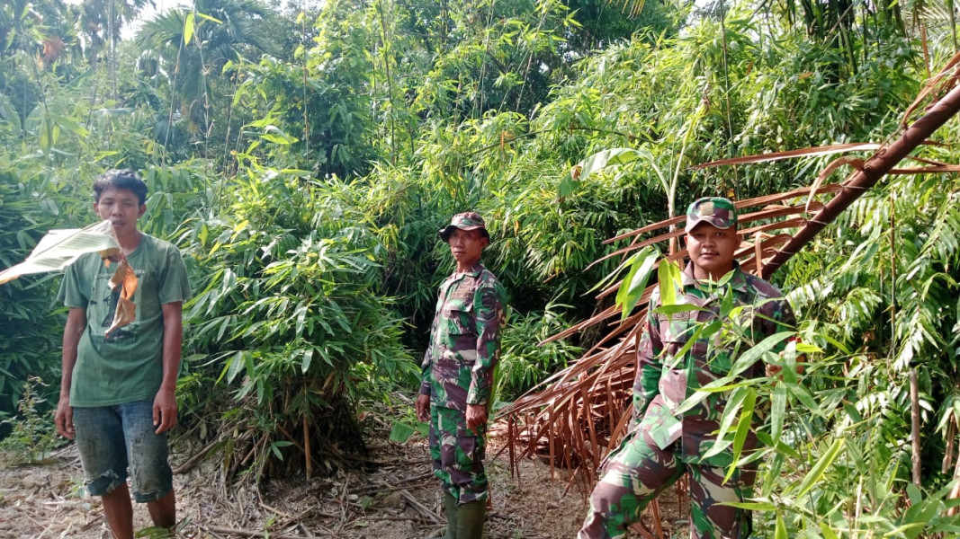 Sinergi Babinsa dan Aparat Wilayah Cegah Karhutla di Kepulauan Meranti