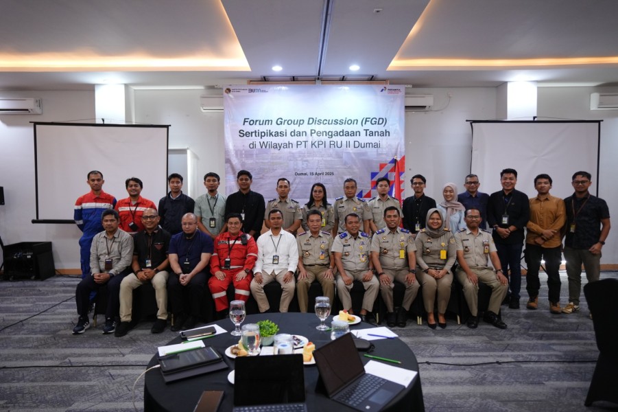 Kolaborasi PT KPI Kilang Dumai dan Kantor Pertanahan Dumai : Gelar FGD Sertipikasi dan Pengadaan Tanah