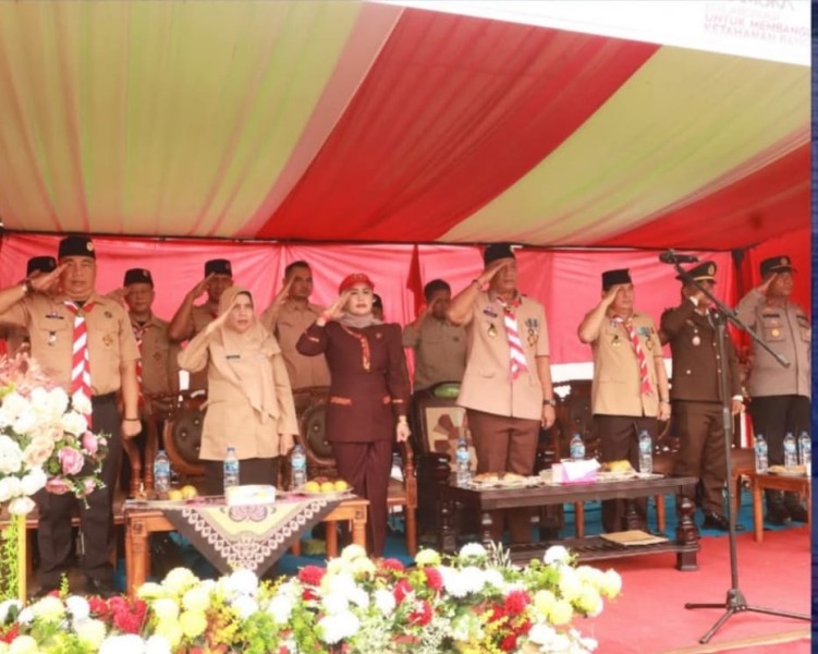 Lapas Pasir Pangaraian Dukung Pembinaan Generasi Muda, Hadiri Apel Besar Hari Pramuka ke-64