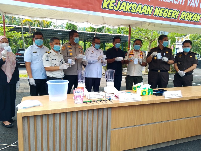 Puluhan Barang Bukti Perkara Inkrah Dimusnahkan Kejari Rohul